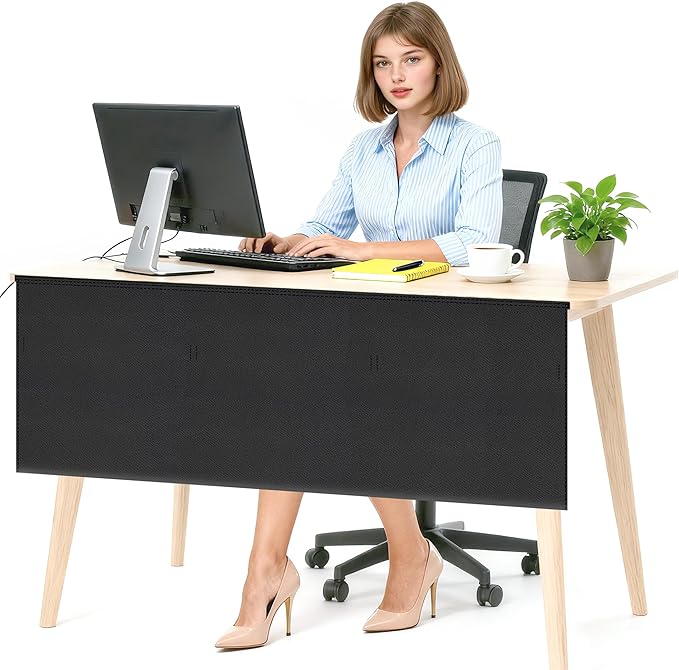 EcoBrisa 48" Under Desk Privacy Panel Self-Adhesive Modesty Panel Stand Up Desk by EcoBrisa