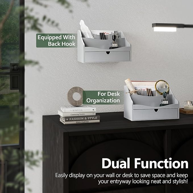 Pine Wood Mail Organizer for Desk - Image 4