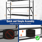 WORKPRO 77" Garage Shelving Unit, 8000LBS Heavy Duty Metal Storage Rack - Image 3