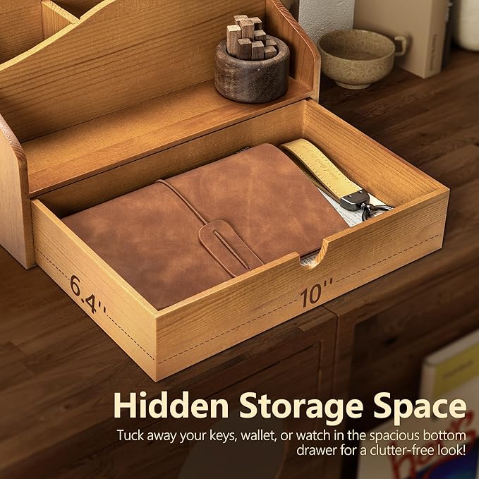 Pine Wood Mail Organizer For Desk - Image 5