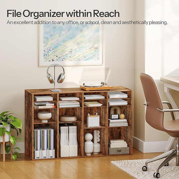 HOOBRO Wooden Literature Organizer, 36-Slot Mail Sorters, Removable Classroom - Image 2