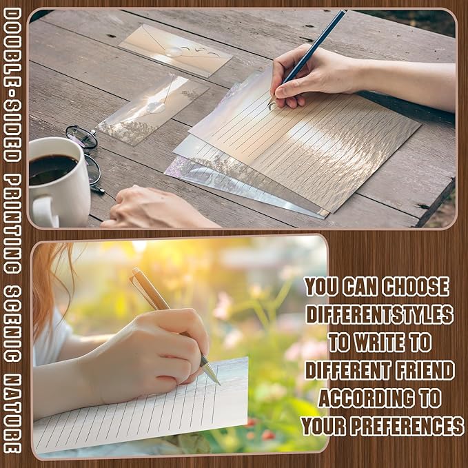 TaoBary 160 Pcs Stationery Paper Set 50 Double Sided Stationery Papers - Image 5