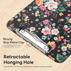 Luminzo Plastic Cute Clipboard Low-Profile Metal Clip, A4 Letter Size 9 x 12.5 - Image 4