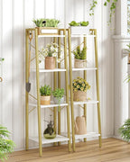 Hzuaneri Ladder Shelf, Bookshelf Bookcase, Freestanding Corner Storage Shelve - Image 8
