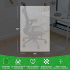 100pointONE Office Chair Mat for Hardwood Floors, Easy Glide Office Mats for - Image 7