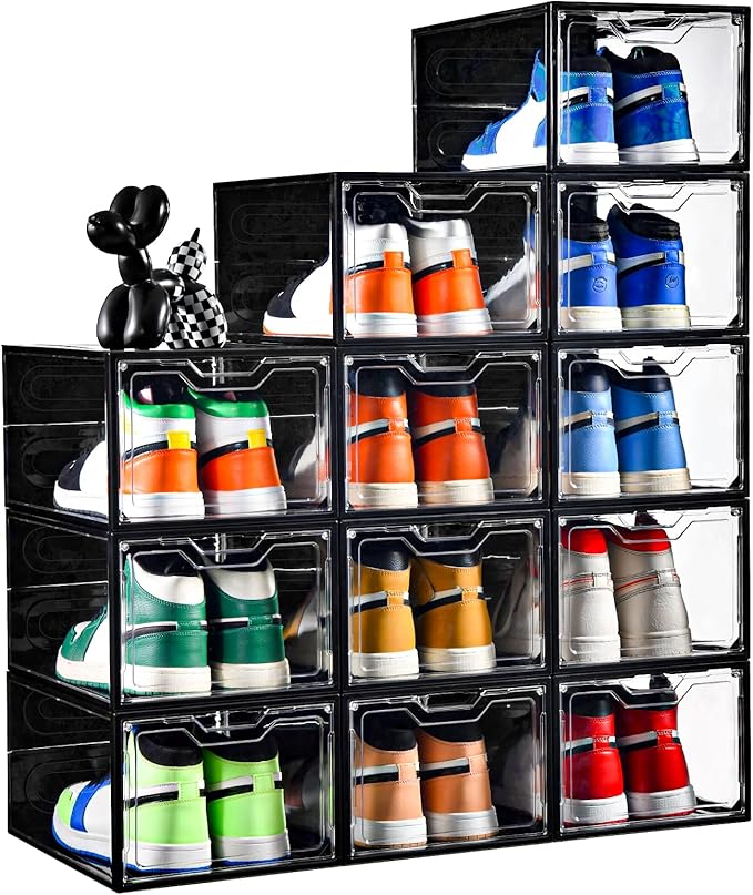 Stebopum 12 Pack Stackable Shoe Storage Organizer by Stebopum