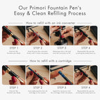 Wordsworth & Black Primori Fountain Pen Set; Extra Fine Nib, Gift Case - Image 9