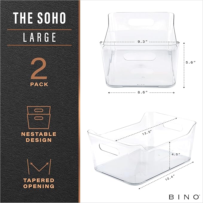 BINO | Plastic Storage Bins, Large - Image 2