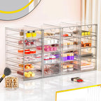 yfxcvsl acrylic makeup organizer with 19 drawers,storage drawer, package contents