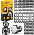 Grtard 100 Pack Magnetic Push Pins, Fridge Magnets by Grtard