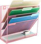 EASEPRES Desk File Organizer Mesh 4-Tier, Hanging Wall Mount Document - Image 7