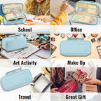 JOINPRO Pencil Case, Large Capacity Pencil Case Organizer; Double Zipper - Image 7