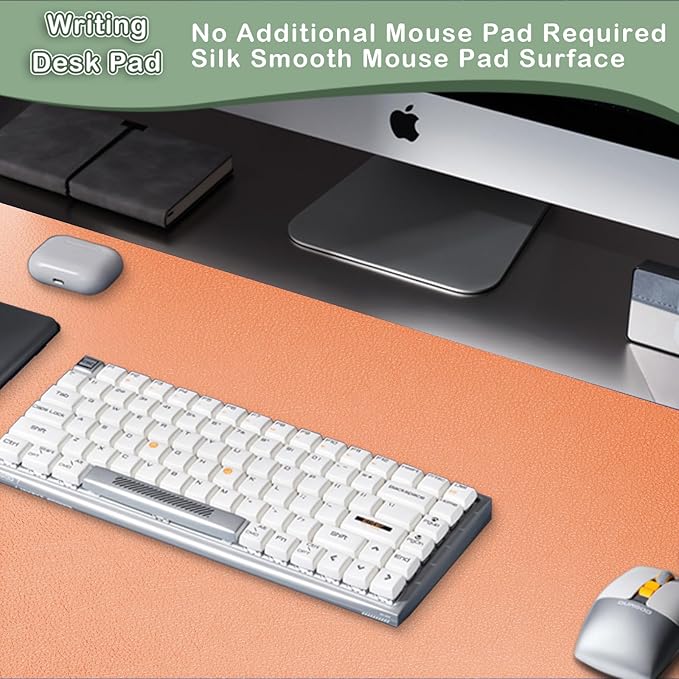 Boutilon Leather Desk Pad Protector, Non-Slip Mouse Pad, Laptop Desk Pad - Image 5