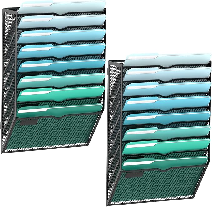 SUPEASY 8-Tier Wall File Organizer, Hanging Wall Files by SUPEASY