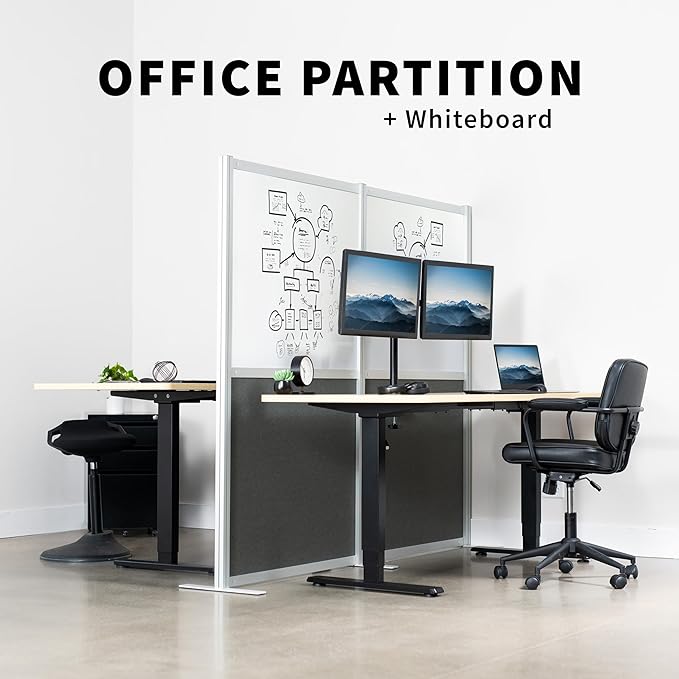 VIVO Modular Wall System, 2 PET and Whiteboard Panels, Professional Office - Image 4