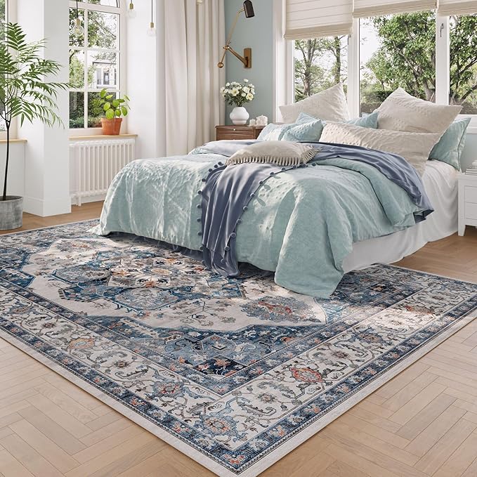 Rugcomf Vintage Medallion Living Room Rug 5'x7' - Image 3