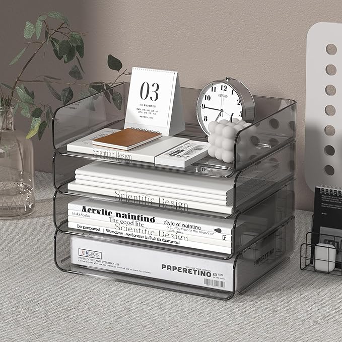 FANXIYQ 4-Tier Acrylic Paper Tray Organizer - Image 6