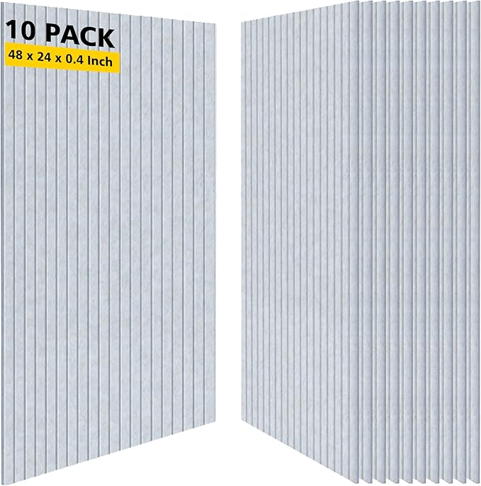 Acoustic Panels, 10 Pack Sound Panels, High-Density Large Acoustic Panels by AUTORIFIC