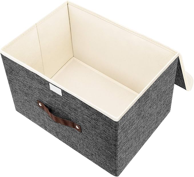 TYEERS Collapsible Storage Boxes, Washable Fabric Storage Bins - Image 3
