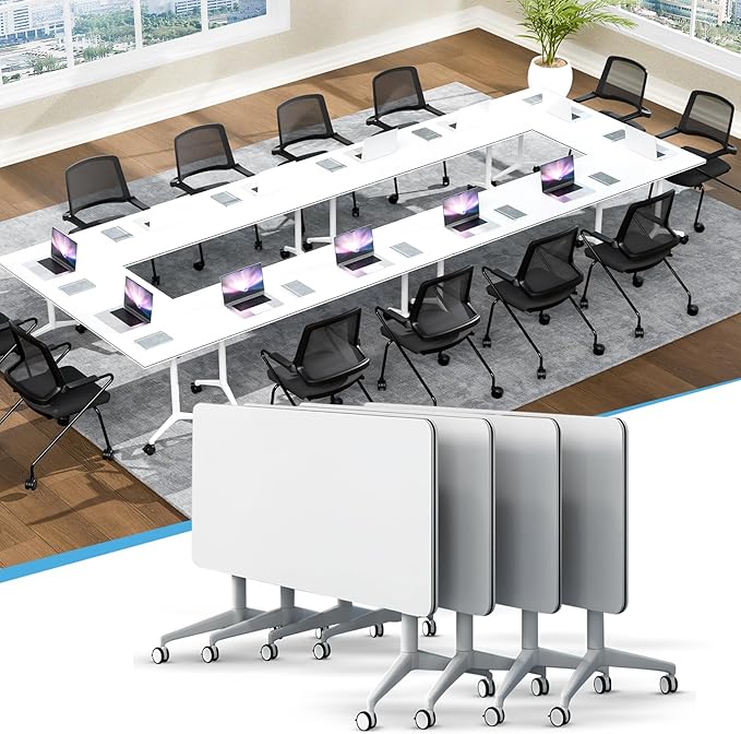 JEHUJD Conference Table, 55.1''Folding Conference Room Table by Unknown