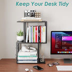 Vfelf Bookshelf Desk Organizer，3-Tier Shelf - Image 4