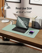 YSAGi Leather Desk Protector, Office Mat, Large Mouse Mat, Non-Slip PU Leather - Image 5