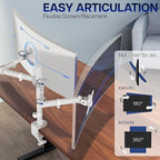 VIVO Dual Ultrawide Monitor Desk Mount, Heavy Duty Fully Adjustable Steel Stand - Image 3