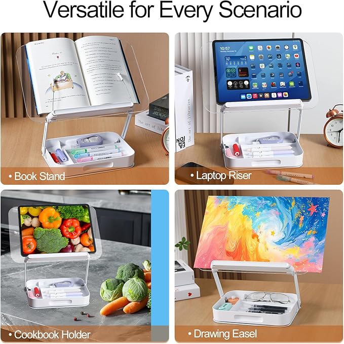 ZOEY Acrylic Book Stand for Reading Adjustable Book Holder - Image 6
