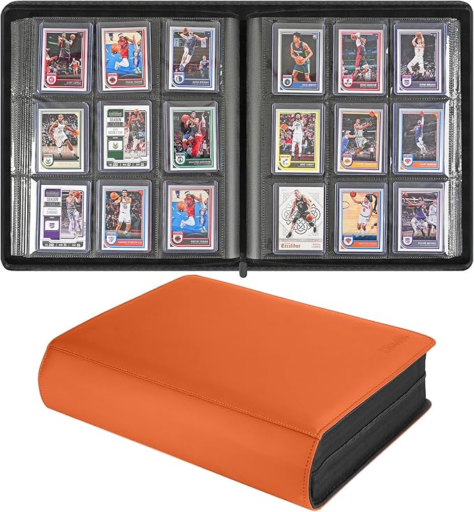 Sibonic 9 Pocket TopLoader Binder, Holds 360 3”x4” Toploader Hard Cases by SIBONIC