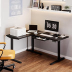 FLEXISPOT L Shaped Standing Desk, 63 x 47 Inch Electric Height Adjustable - Image 2