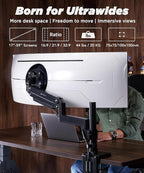 ULTRARM Heavy Duty Monitor Arm for Ultrawide Monitors up to 57" and 44 lbs - Image 2