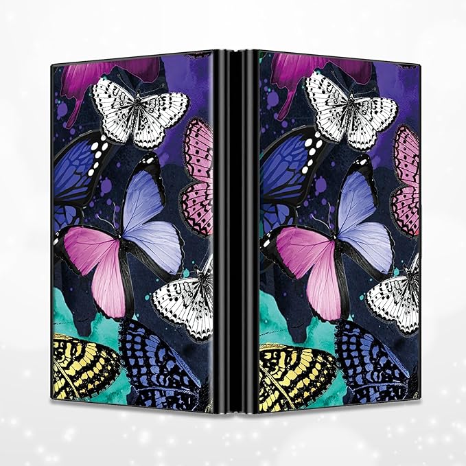 BWEGRHE Slim Credit Card Holder, Color Butterfly RFID Blocking Metal Wallet - Image 4
