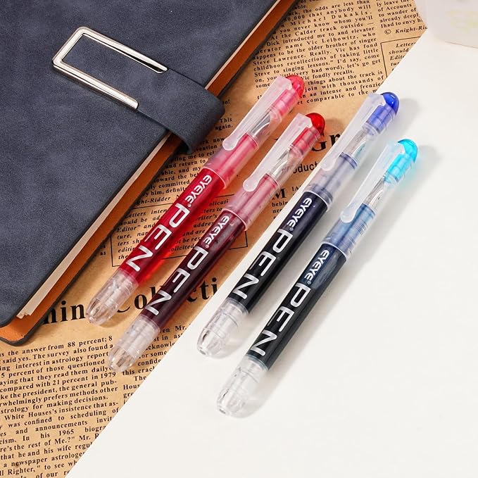 EYEYE Disposable Fountain Pens, 8 Pack Multicolor Fine Point Fountain Pens - Image 8