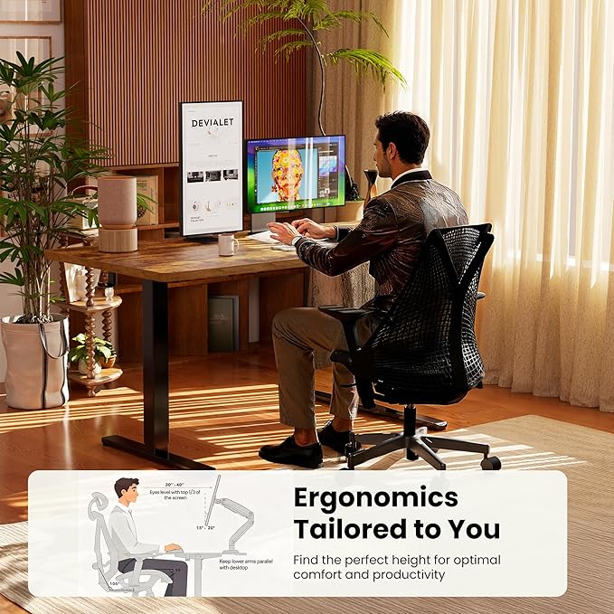 ErGear Electric Standing Desk, 44 x 24 Inches Height Adjustable Stand up Desk - Image 8