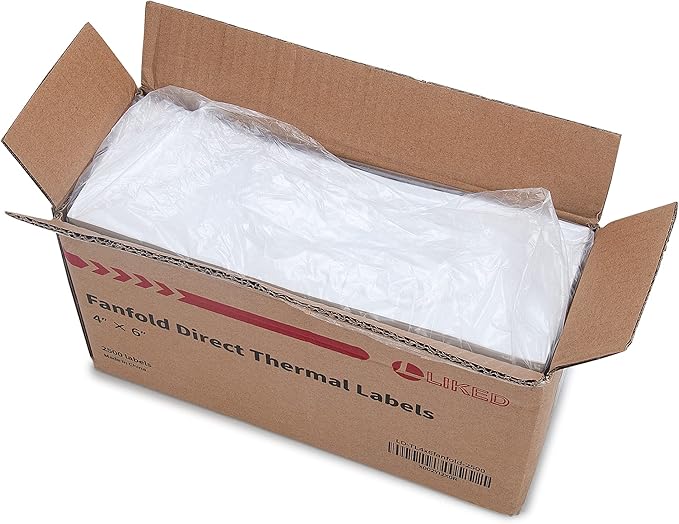 L LIKED 2500 4x6 Thermal Labels Fanfold, Direct Thermal Shipping Labels - Image 6