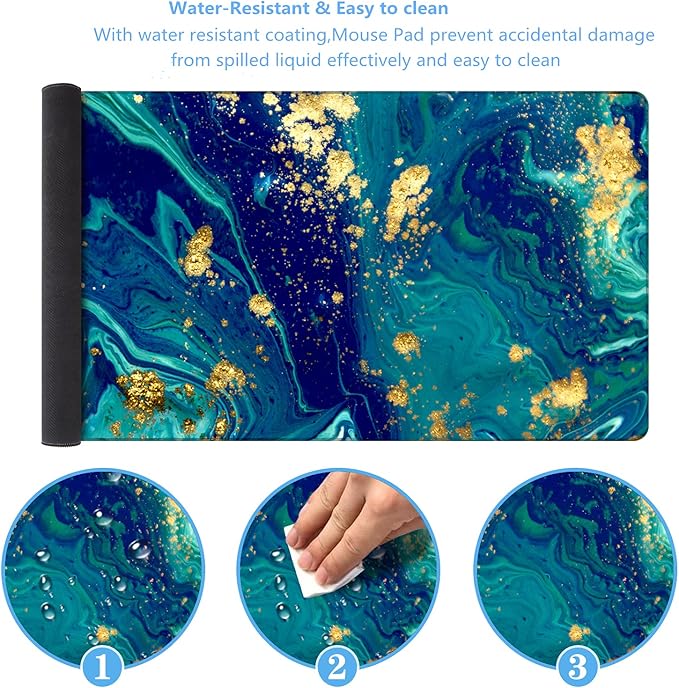 iCasso Extended Gaming Mouse Pad, Large Non-Slip Rubber Base Mousepad - Image 3