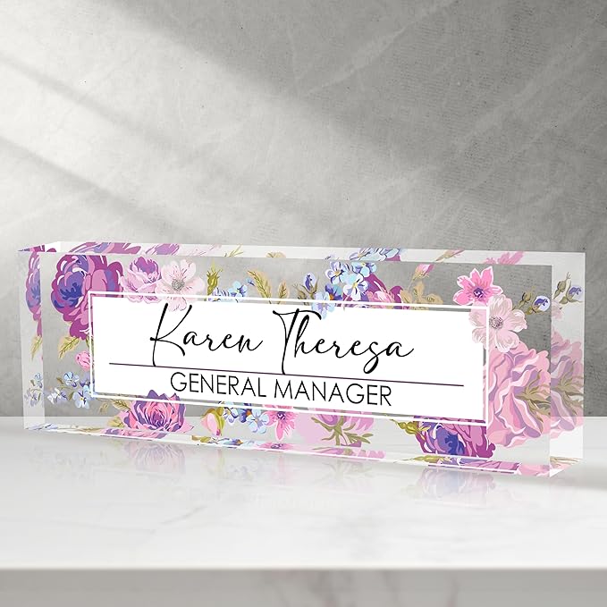 Custom Office Name Plate for Desk, Personalized Gifts for Women, Appreciation by Unknown