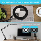 LED Magnifier Desk Lamp with Stand, 3 Color Modes & Stepless Dimming 5-Diopter - Image 5
