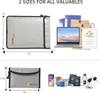 2 Pcs Fireproof Waterproof Document Bag – Fire & Waterproof Money Pouchfor - Image 2