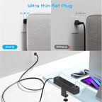 desk clamp power strip 10ft, acozvin 40w total, package contents