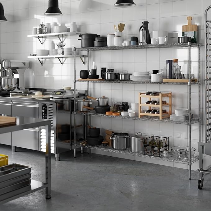 Regal Altair 14" Deep x 72" Wide x 64" Height Wire Shelving Kit | 4-Tier | NSF - Image 2