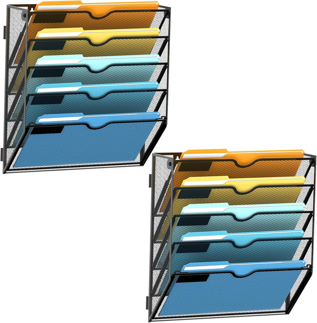 SUPEASY 5-Tier Wall File Holder Organizer