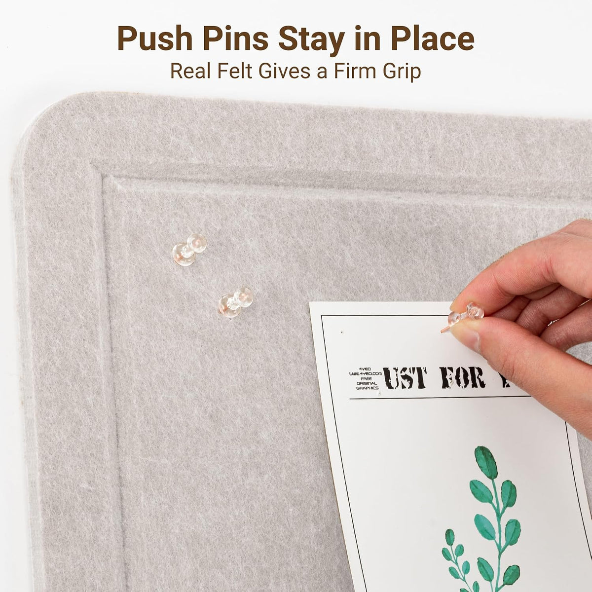 AKTOP Foldable Felt Bulletin Board for Wall, 48x36 inches, Latte