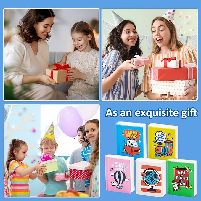 party greeting 100Pcs I Love to Read Pencil Erasers Fun Erasers Bulk - Image 7