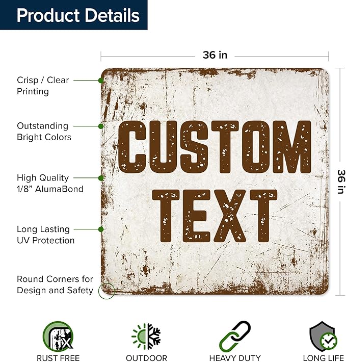 Custom Sign, Custom Street Sign, 11 Font Colors, 13 Font Styles, 4 Hole Options - Image 6