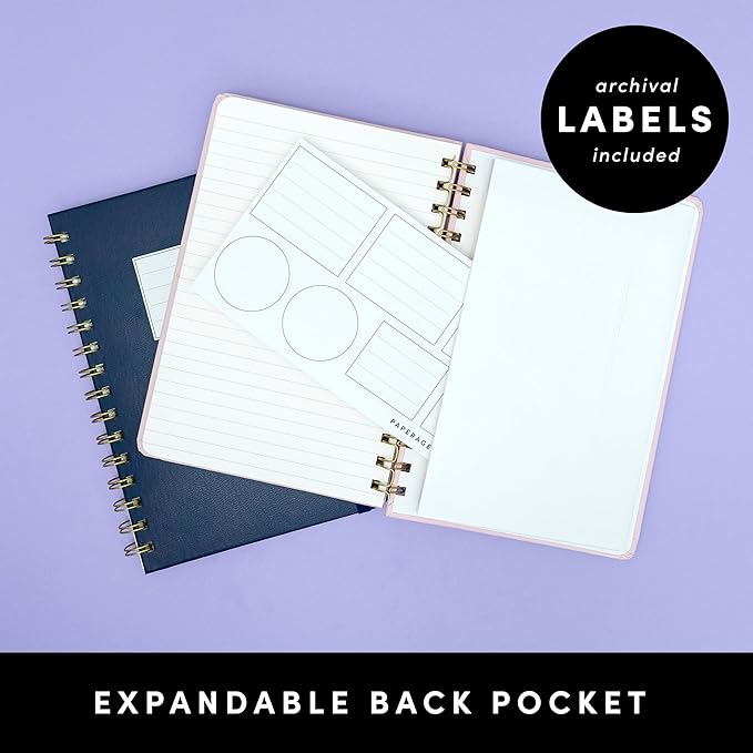 PAPERAGE Lined Spiral Journal Notebook, 160 Pages, Hardcover Journal - Image 5