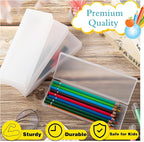 Fainne 24 Pcs Plastic Pencil Case Bulk Pencil Boxes Plastic Stationery Case - Image 3