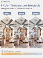 zmishibo 72” modern ceiling fan with light, remote, package contents