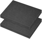 Polyurethane Foam Padding, 2 PCS 16 x 12 x 1 Inch Black Soft Cuttable Packing Foam Inserts for Cases, Furniture, Automotive and Packaging
