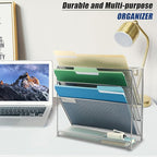 EASEPRES Desk File Organizer Mesh 4-Tier, Hanging Wall Mount Document - Image 6